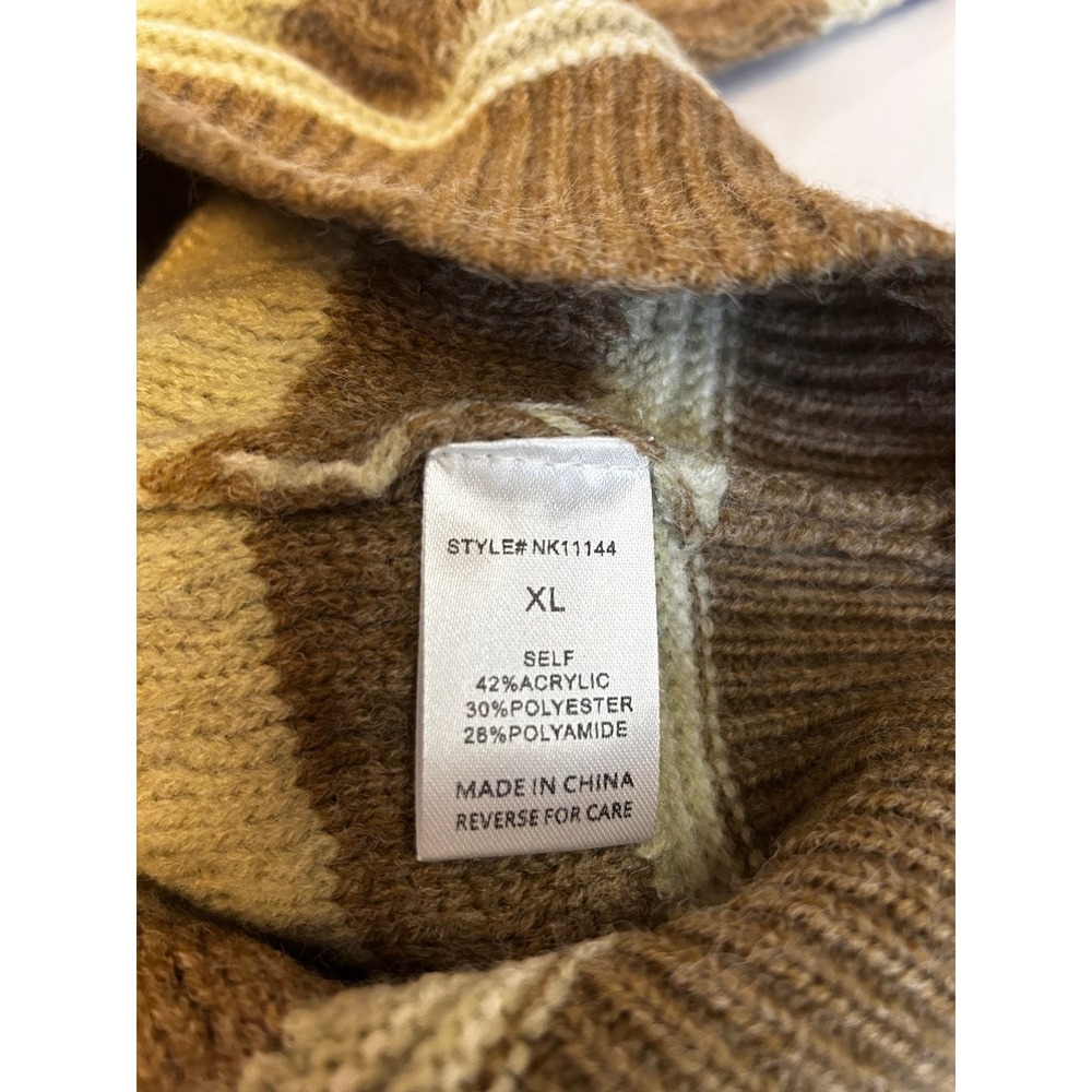 BALTIC BORN Striped Knit Sweater Pullover Long Sleeve Women's XL Cozy Warm - Picture 5 of 6